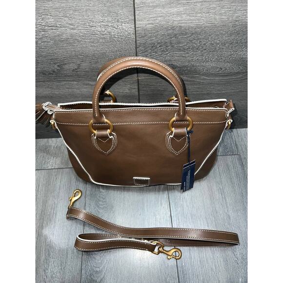 Dooney & Bourke Florentine Leather Short Handle Shopperr Bag Elephant A648443 - Picture 3 of 7